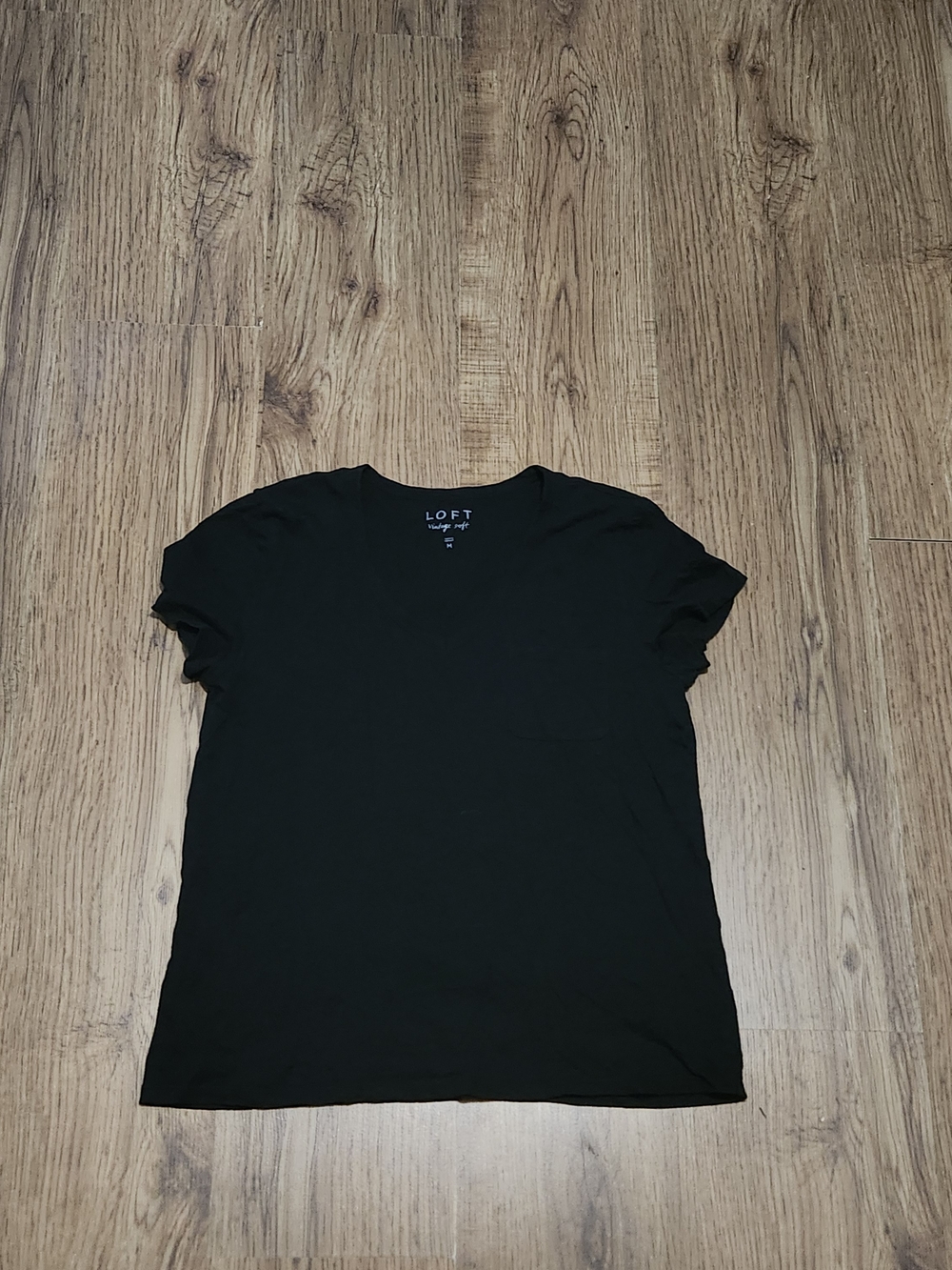 LOFT Black V-Neck Tee